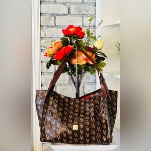 Dooney & Bourke Signature Brown Shoulder Bag